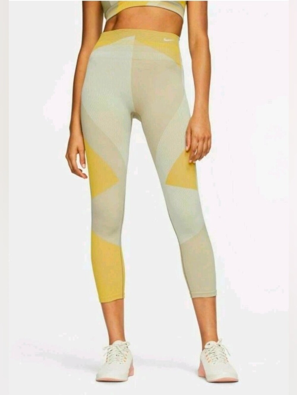New Nike Sculpt Icon Clash Seamless 7/8 Leggings Size S